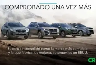 Subaru es la marca más fiable y la que produce los mejores autos según Consumer Reports  